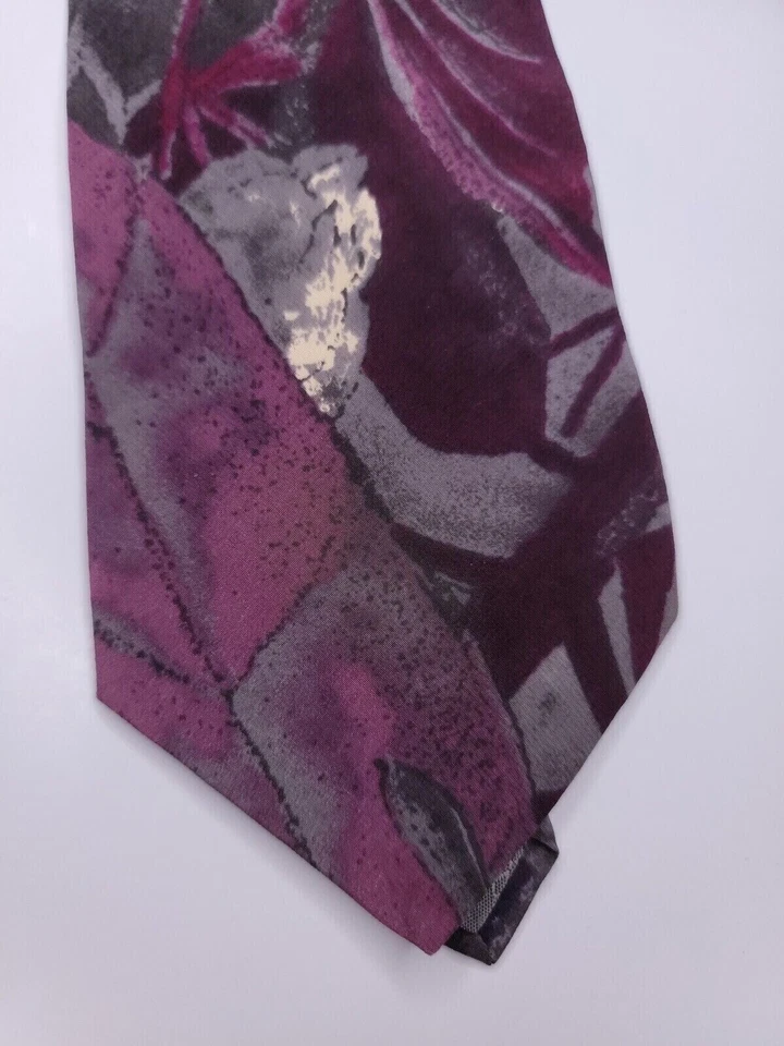 Corbata formal para hombre Carlo Palazzi 55"Lx3,75"W púrpura/gris Foto 2 de 4