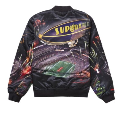 Supreme Mitchell & Ness Stadium Satin Varsity Jacket XLarge Supreme Mitchell & Ness Stadium Satin Varsity Jacket XLarge