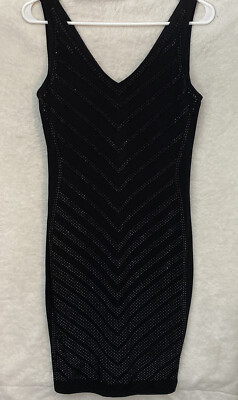 carmen marc valvo black cocktail dress Carmen Marc Valvo Dress 4 Black Silk Chiffon Beaded Halter Fit & Flare Cocktail