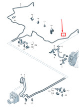 Audi R8 4S Bremsleitung von Hydraulik zum Bremsschlauch 4S0614725F NEU ORIGINAL