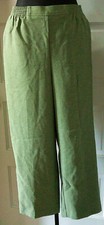 ALFRED DUNNER Green Pull on Pants Slacks Trouser 10
