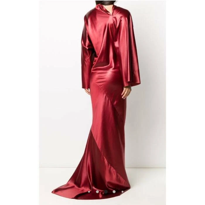 ABITO A MANICHE LUNGHE DRAPPEGGIATO RICK OWENS TAGLIA 40 FRANCOBOLLI:$1797