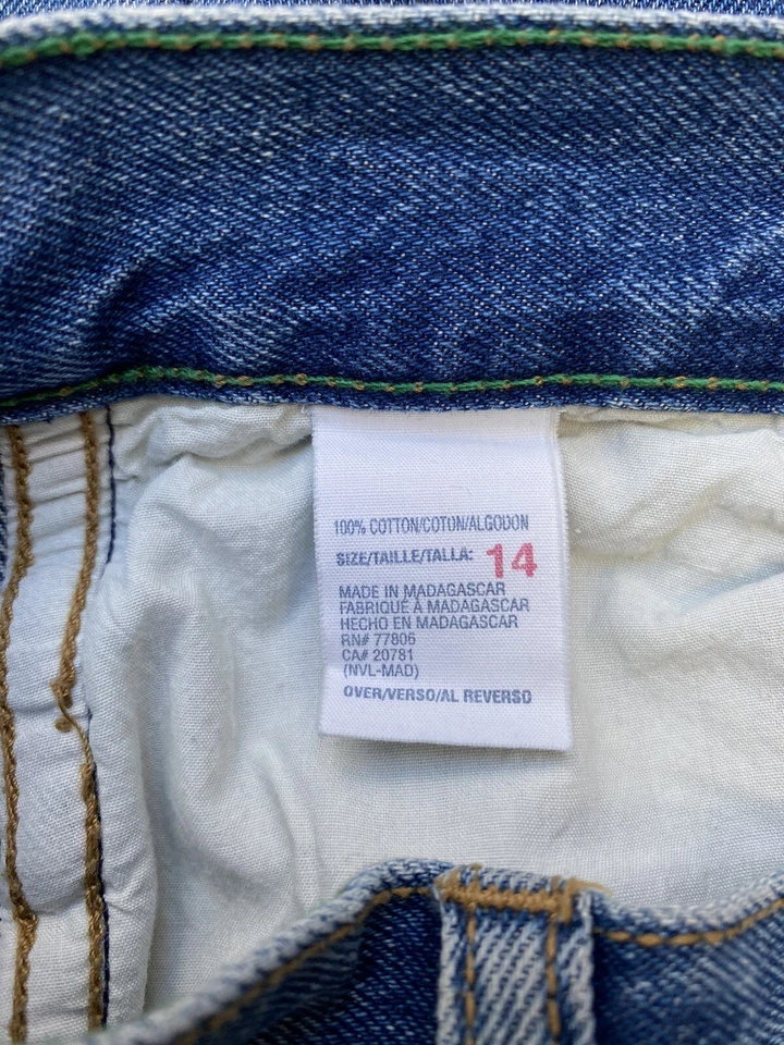 JEANS VAQUEROS VINTAGE TOMMY HILFIGER LOGO SCRIPT AÑOS 2000 00 Y2K JUNIOR 14 RAYAS Foto 3 de 4