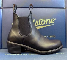 Blundstone Women's 1671 Black Waterproof Leather  Boots with Heel New in Box