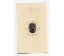TINTYPE STUDIO PORTRAIT MAN W/ BEARD, GEM SIZE PLATE, PERIOD MAT