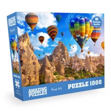 AMAZING PUZZLES 1000 Piece Jigsaw Puzzle 19x27in - Cappadocia Hot Balloons