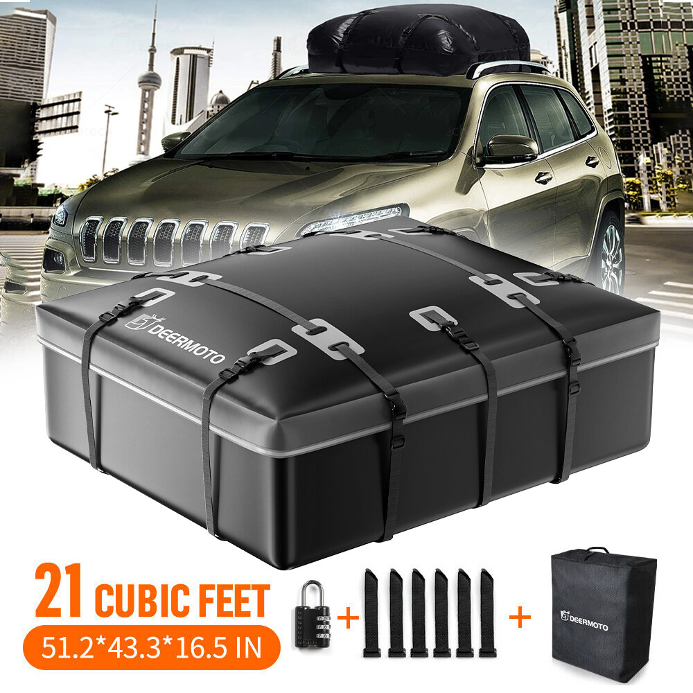 21 Cubic ft Car Roof Cargo Bag Travel Luggage Storage Carrier for