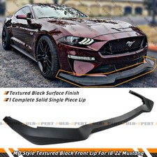 Md Style Front Bumper Chin Lip Spoiler Splitter For 2018-23 Mustang Gt Ecoboost