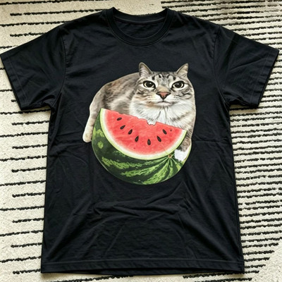 Silly Cat Funny Waterlomen TShirt FUll Size Cute Animal Tee