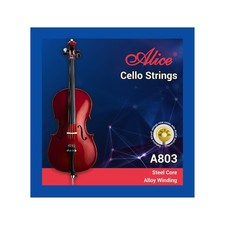 Alice Cello Strings 4/4 Full Set - Well Balanced  Deep-forceful A803, Silver