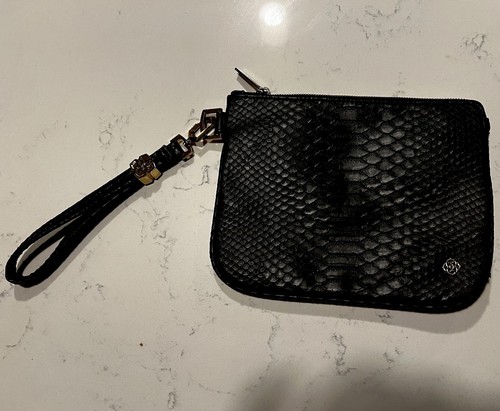 Kendra Scott Women's Snake Animal Print Zip Wrist Strap Wristlet Wallet