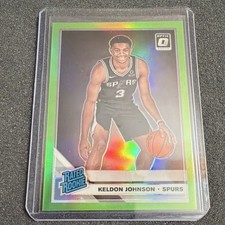 Panini Donruss Optic Rated Rookie Keldon Johnson #186 Lime Green Prizm /149