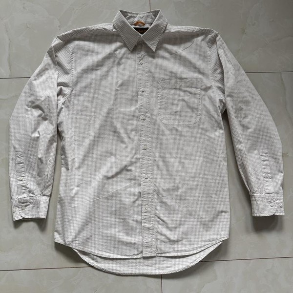 Men Timberland Shirt White Cotton 40 / L