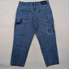 Vintage Y2K FUBU The Collection Carpenter Jeans Men's 38x32 Blue Baggy Denim