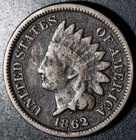 1862 INDIAN HEAD CENT - FINE Details