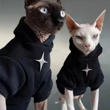 Pet Clothing for Autumn and Winter, Simple Hoodies, German Hairless Cat Clothes,