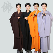 New 7 Color Shaolin Buddhist Monk Dress Unisex Kung fu Meditation Haiqing Robe