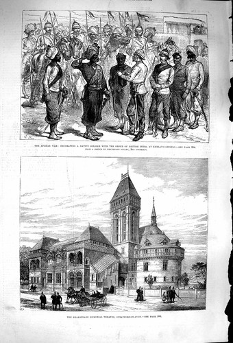 Original Old Antique Print 1879 Afghan War Sier Khelat-I-Ghilzai Shakspeare