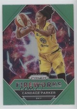 2021 Panini Prizm WNBA Fireworks Green Prizm Candace Parker #3 0l9v