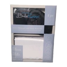 Bella Russo Satin Pillowcase  Sleep Mask 4 Piece Set NEW