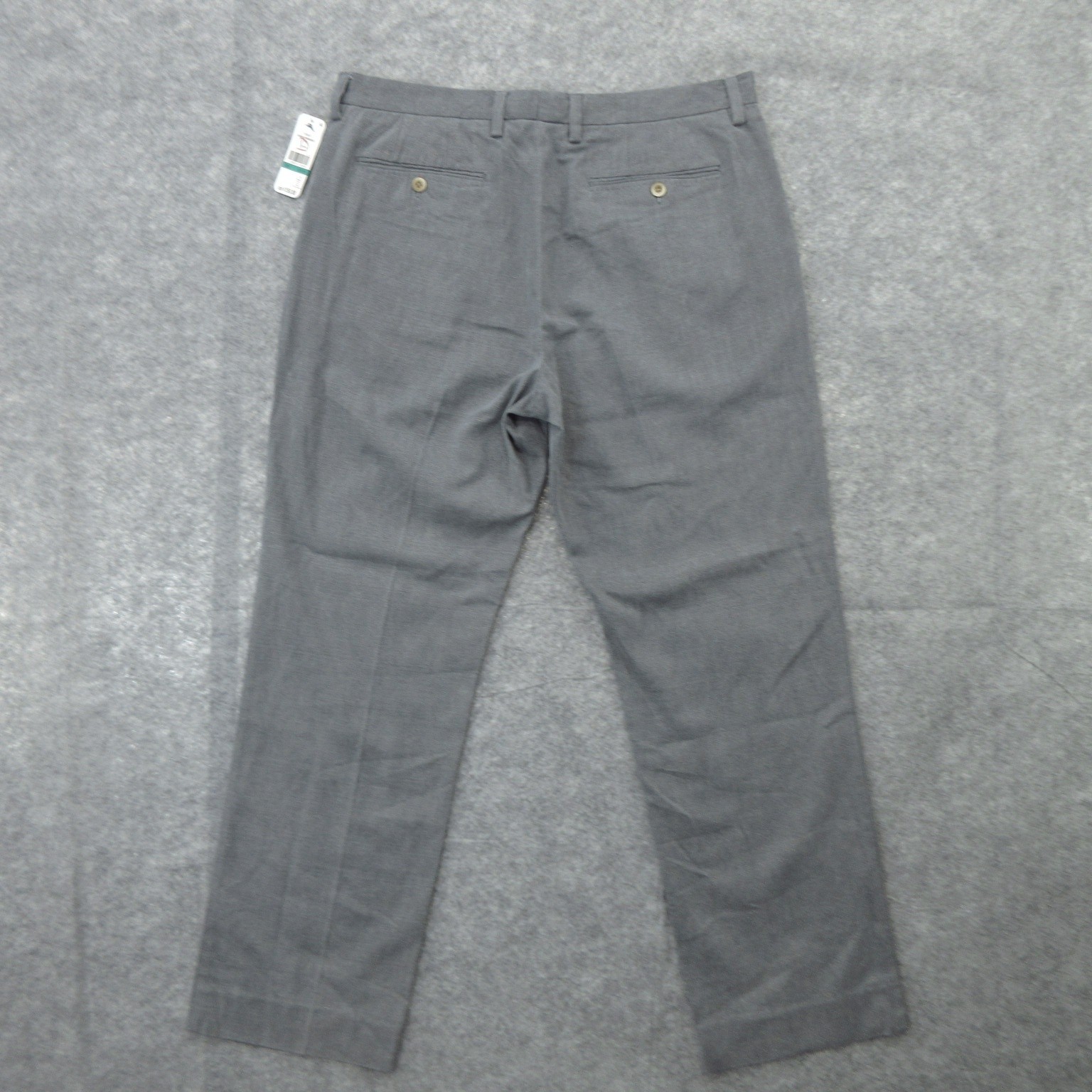 Tommy Bahama Pants Mens 35x31 Gray Havana Herringbone Silk Cotton Dress Pleated