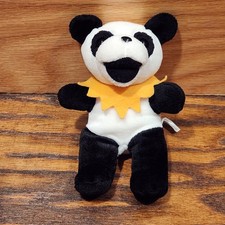 Vintage Liquid Blue Grateful Dead Bean Bear China Cat 7" Black  White Plush