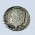 1960-D Roosevelt Dime 90% Silver Coin Circulated Coin #6215