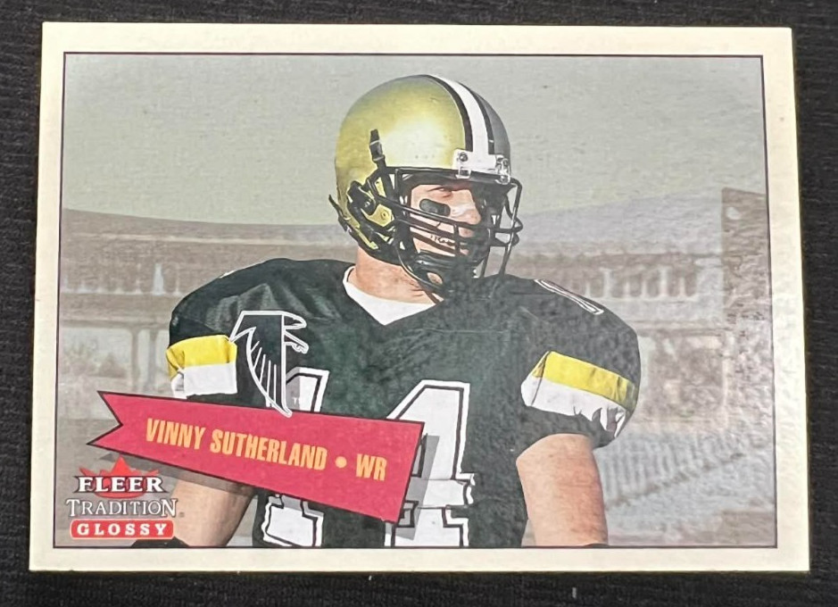 VINNY SUTHERLAND 2001 Fleer Tradition Glossy #436 Rookie Card RC #1638/2001