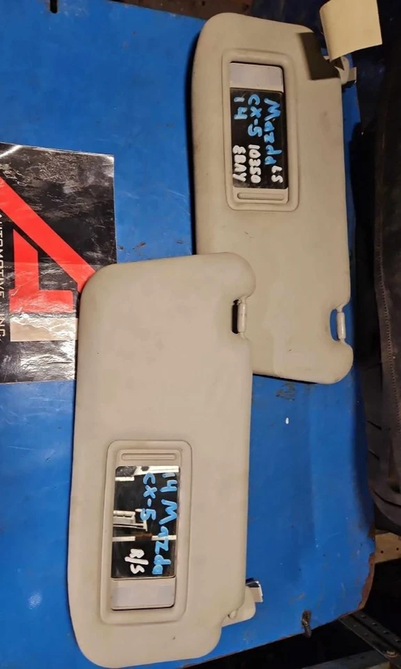 2013-2015 Mazda CX-5 Driver Left Sun Visor With Illumination Gray OEM - Image 2 of 4