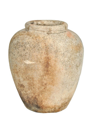 Vase Krug Topf alter Wasser Topf H: 32 Keramik old Natural Unikat Alt Indonesien