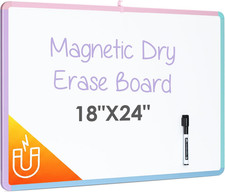 - Magnetic Whiteboard Dry Erase, 18X24 Inches Dry Erase Board with Black Fine