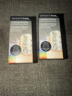 2X-SensatioNail CHROME Gel Polish Duo Pack - IRIDESCENT FLAKE &  TOP COAT