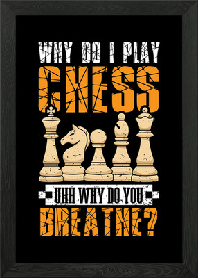 Schach gerahmtes Wandbild Poster Leinwanddruck Bild