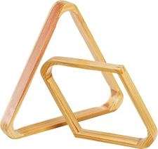 TOPZEA 2 Pack Wooden 8-ball triangle rack + 9-ball diamond rack, wood 
