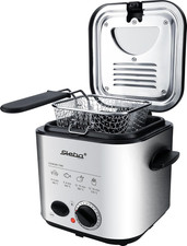 Mini Friggitrice in Acciaio Inox Con Set Di Fonduta 2 in 1, Filtro Antiodore, Vo