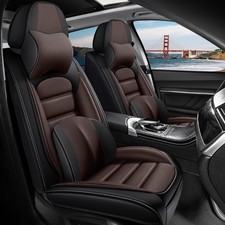 Deluxe Front Set Seat Covers for Toyota Camry 2015-2026 Black Coffee