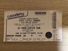 Stiff Little Fingers Used Ticket Stub - 24th March 2019 - O2 Forum, Kentish Town