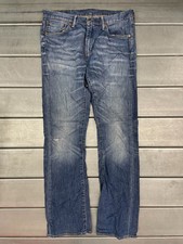 Jeans vintage Levis 527 uomo 34X34 blu lavaggio medio denim slim bootcut sbiadito