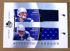 2003 UPPER DECK TOM BRADY AUTHENTIC THREADS DOUBLE JERSEY /345 MINT OR BETTER