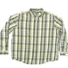 Eddie Bauer Men's 2XL Button Shirt Long Sleeve Plaid Multicolor Classic Fit Plai