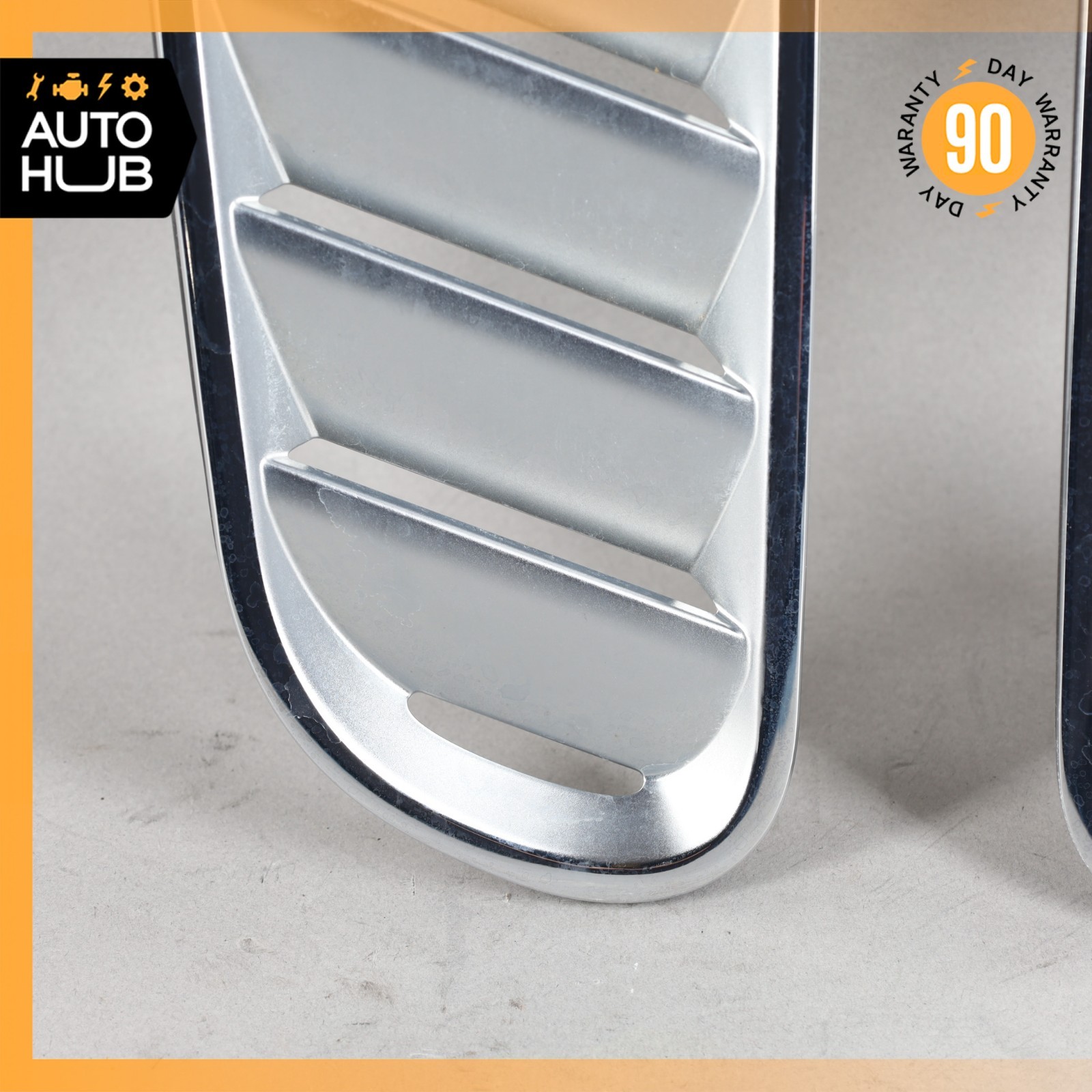 Aston Martin DB9 / Rapide Left & Right Side Hood Vent Grill Chrome Set OEM 22k
