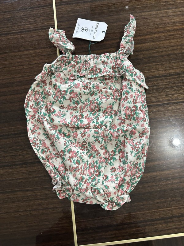 NWT Emile And Ida Baby Girl Short Romper 9 Months