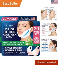 V Line Lifting Collagen Face Mask - Lift, Firm  Contour Jawline - Double Chi...