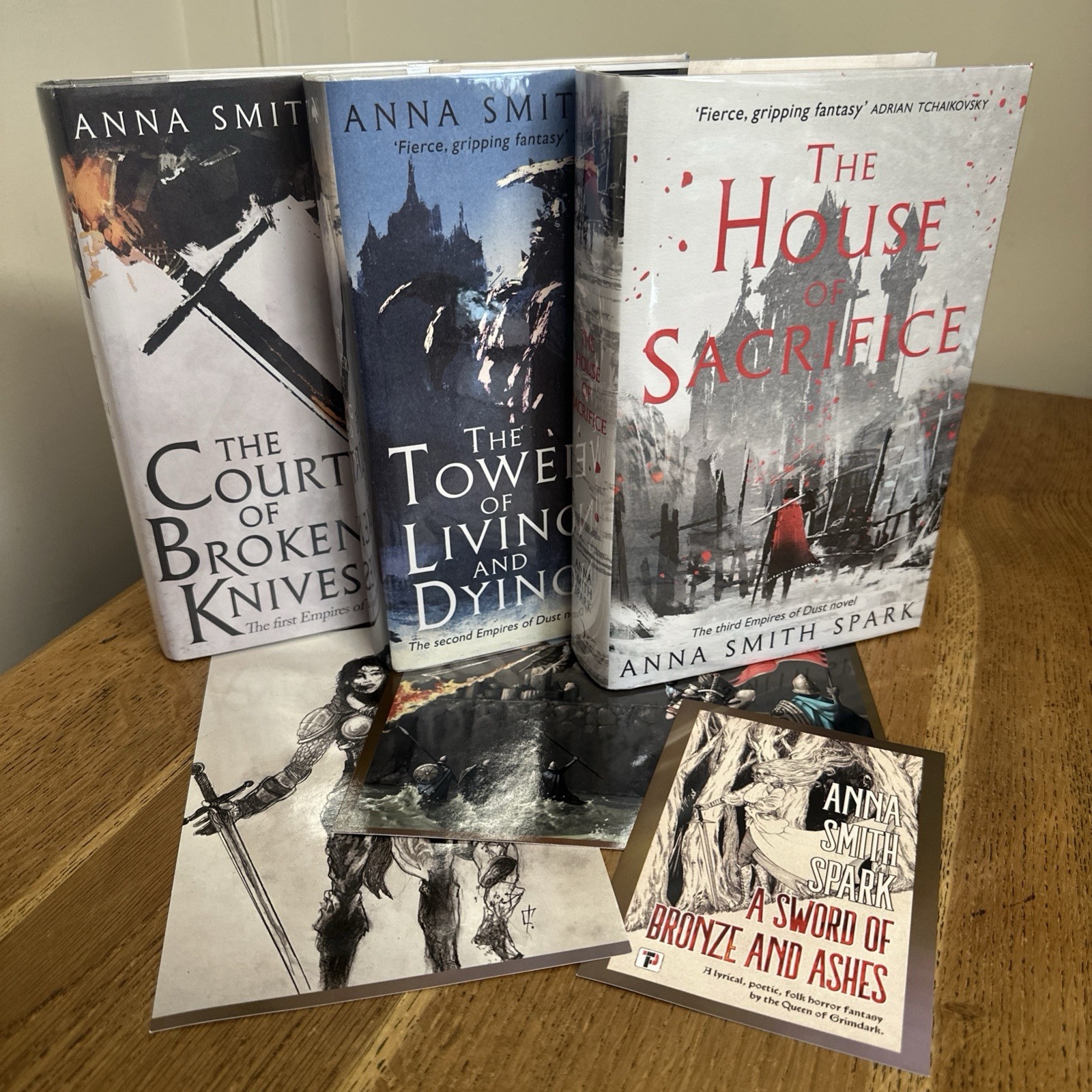 Empire of Dust Trilogy by Anna Smith Spark SIGNED LINED UK 1/1 HB Set