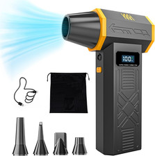 Portable Electric Air Duster with Led Light, Powerful 120000RPM 4 Speed Adjustab