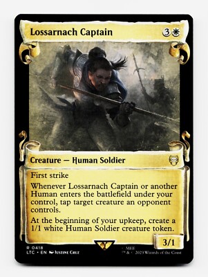 Lossarnach Captain (Showcase Scrolls) - Commander: The Lord of the Rings - MTG