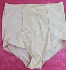 Vtg Panty Girdle Sz 16 Lace Mesh Sculpting Granny Cincher Brief Sissy Pin-up