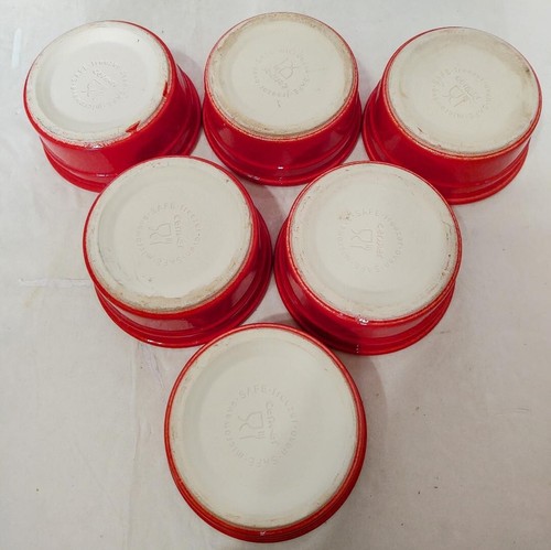 Cermer de Francia Ramekins Cerámica Roja Lote de Seis (6) Algunos Usados Algunos Nuevos - Imagen 3 de 3