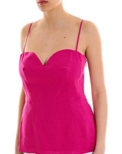 Theory Sweetheart Linen Camisole Fuchsia NWT 255