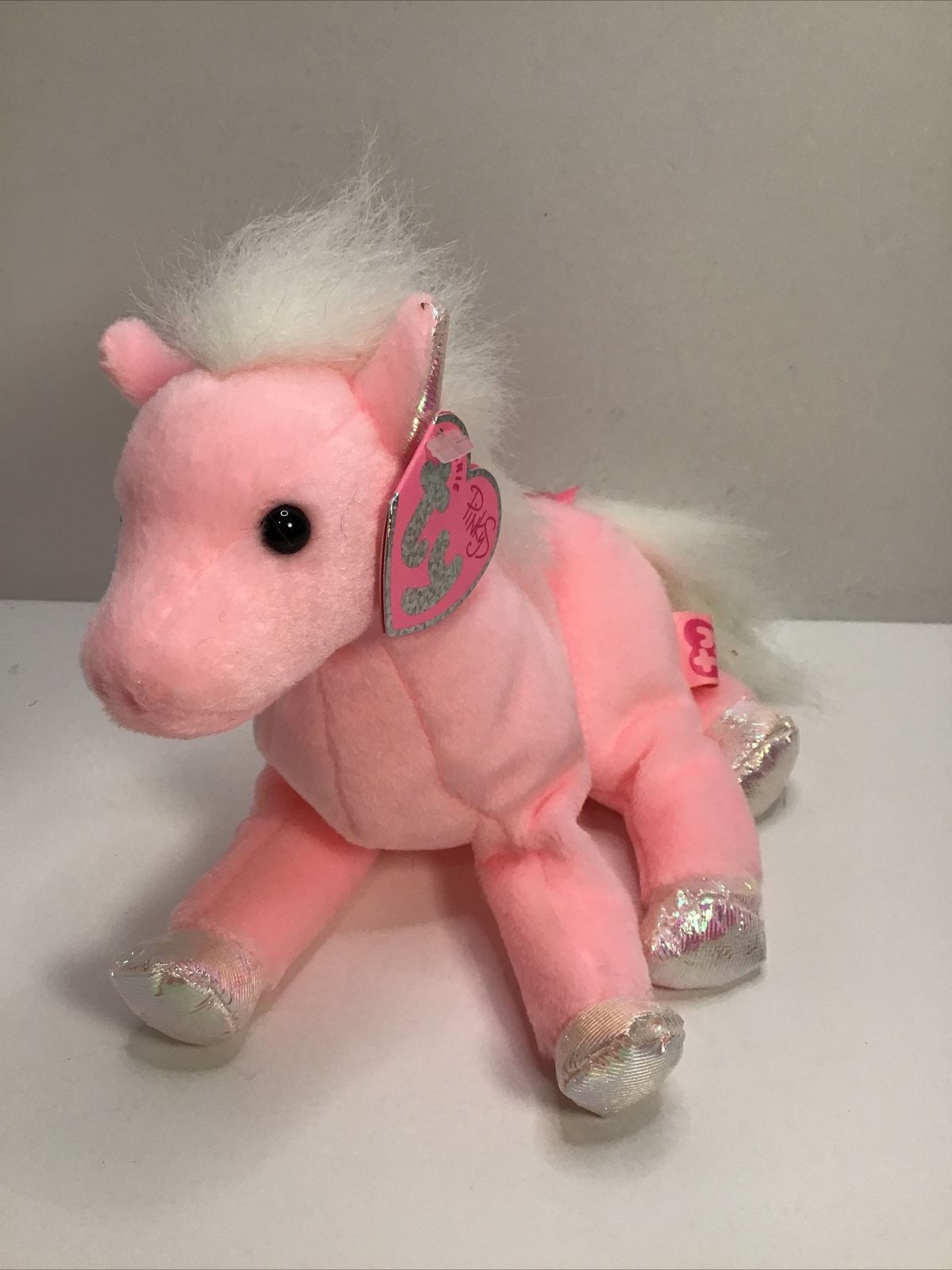 TY Beanie Babies FRILLY the PINKYS Horse, Genuine NEW Original FREE